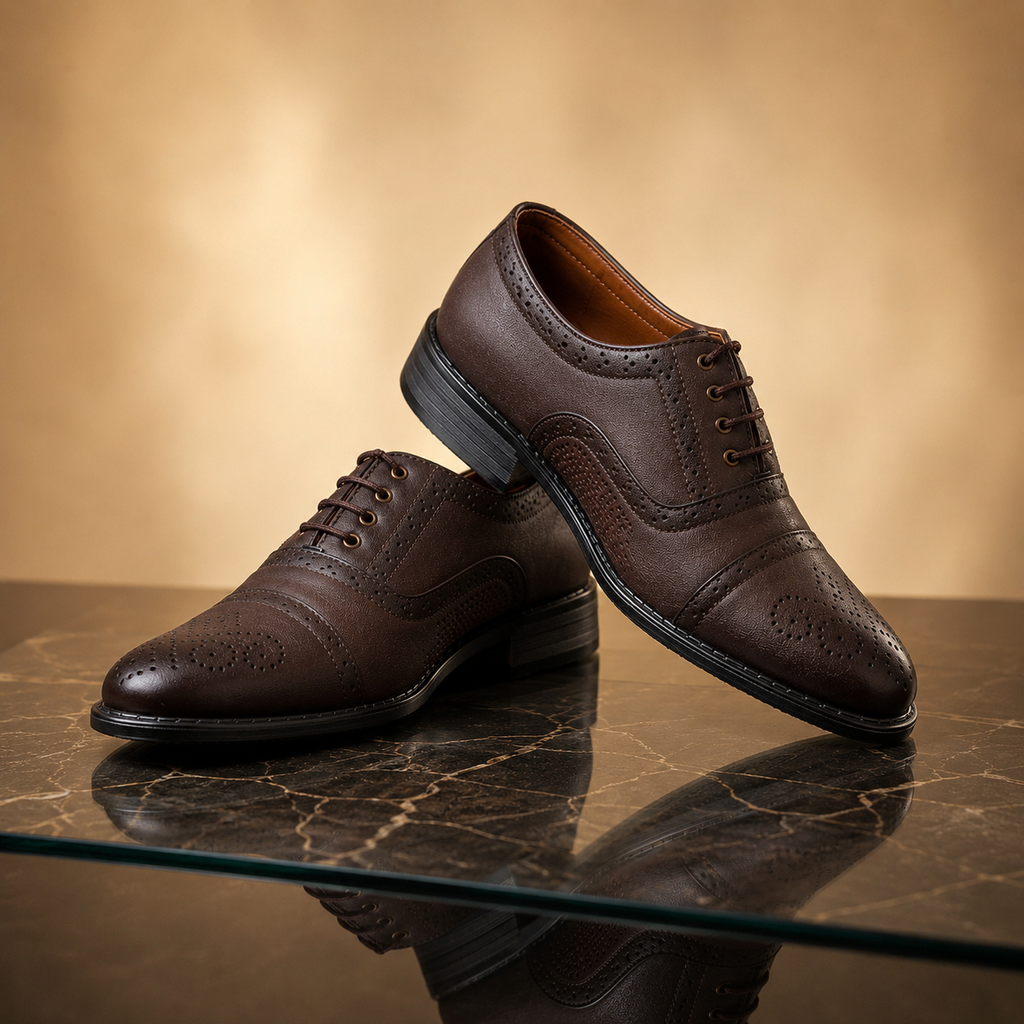 Men Brown Formal Oxford