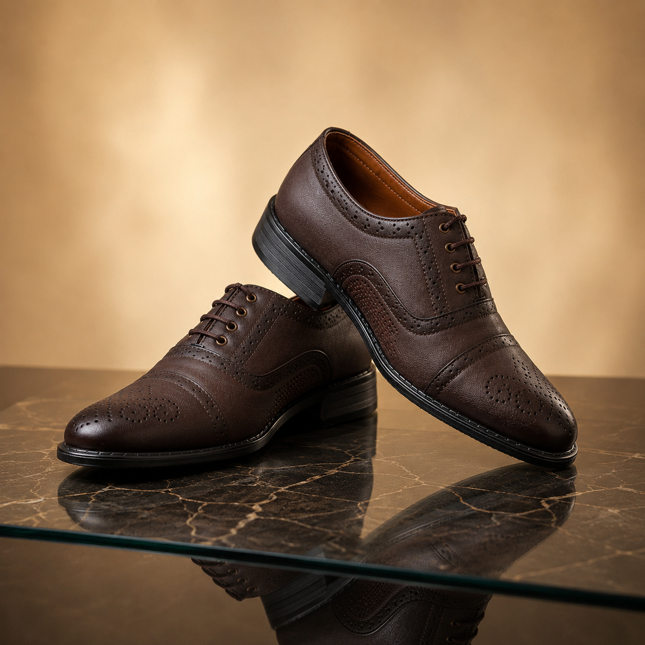 Men Brown Formal Oxford