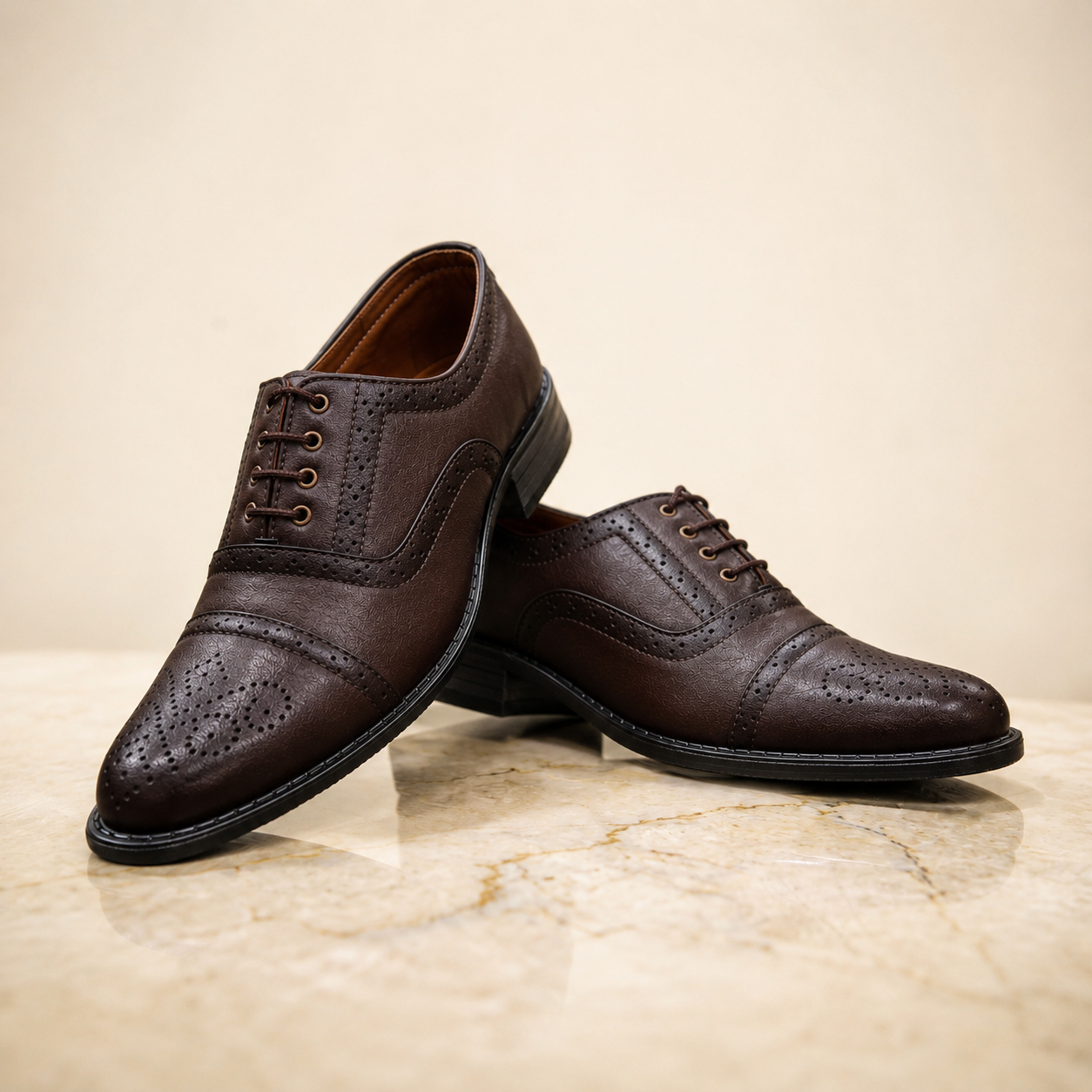 Men Brown Formal Oxford